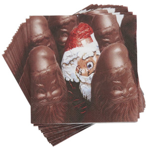 APRÉS Papírové ubrousky čokoládový Santa