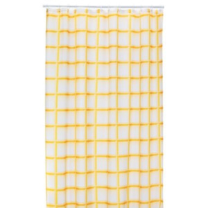 Sprchový závěs LANETA, polyester, žlutá   180x200cm KELA KL-22103