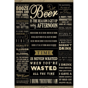 Plakát, Obraz - Drinkig quotes, (61 x 91,5 cm)