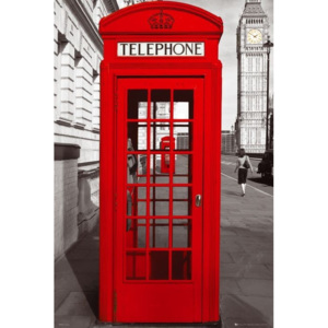Plakát, Obraz - Londýn - telephone box, (61 x 91,5 cm)