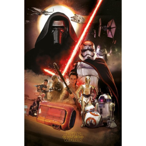 Plakát, Obraz - Star Wars VII: Síla se probouzí - Montage, (61 x 91,5 cm)