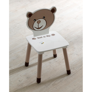DME - F Dětská židlička Ted-Lily bílá s kresbou + doprava ZDARMA