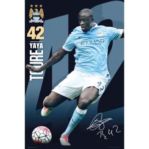 Plakát, Obraz - Manchester City FC - Toure 15/16, (61 x 91,5 cm)
