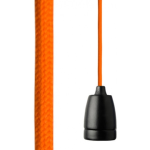 Designové osvětlení oranžové, koncovka černá