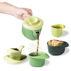 Rose teapot set čajová souprava s konvičkou (zelená)