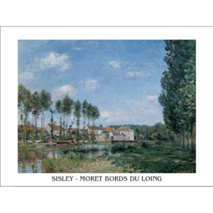 Obraz, Reprodukce - Moret, břehy Loing, Sisley, (80 x 60 cm)