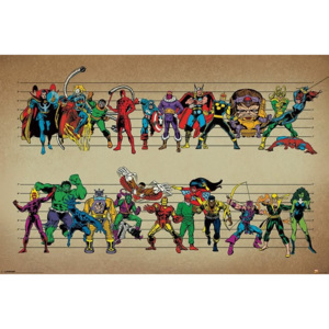 Plakát, Obraz - Marvel Comics - Line Up, (91,5 x 61 cm)