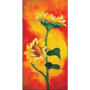 Obraz, Reprodukce - Dvě slunečnice, Maria Teresa Gianola, (25 x 50 cm)