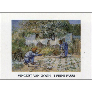 Obraz, Reprodukce - První kroky (po Milletovi), 1890, Vincent van Gogh, (40 x 30 cm)