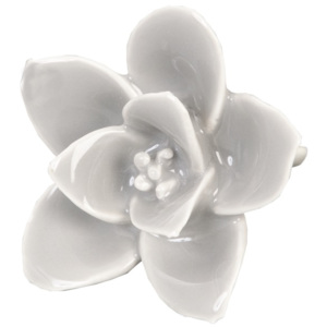 Keramická úchytka Květina šedá 5,5 cm