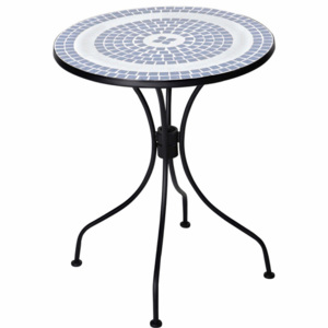 PALAZZO Stůl s mozaikou bílý/sv.modrý