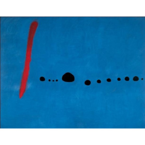 Obraz, Reprodukce - Modrá II, Joan Miró, (80 x 60 cm)