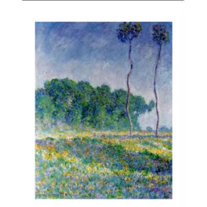 Obraz, Reprodukce - Jarní krajina u Giverny, Claude Monet, (50 x 70 cm)