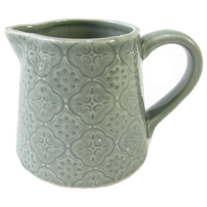 KERSTEN - Džbán porcelán, šedý, 14,4x10,7x9,7cm - (LEV-7122)