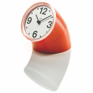 Alessi Stolní hodiny Cronotime 8,5 cm, oranžové
