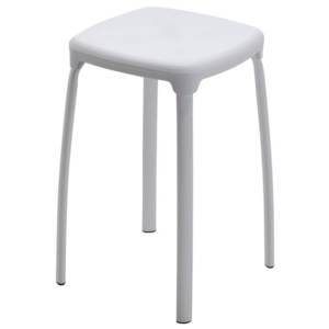 AQUALINE - PARIDE koupelnová stolička 29x46,2x29 cm, bílá (517202)