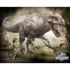 Plakát, Obraz - Jurský svět - T-Rex, (40 x 50 cm)