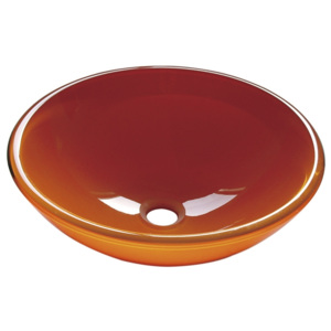 SAPHO - ORANGE skleněné umyvadlo průměr 42 cm, oranžová (2501-08)