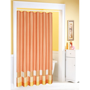 AQUALINE - Závěs 180x200cm,100% polyester, oranžová (23789)