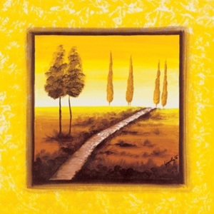 Obraz, Reprodukce - Žlutá cesta, Maria Teresa Gianola, (30 x 30 cm)