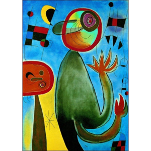 Obraz, Reprodukce - Žebřík křížící nebe, Joan Miró, (24 x 30 cm)