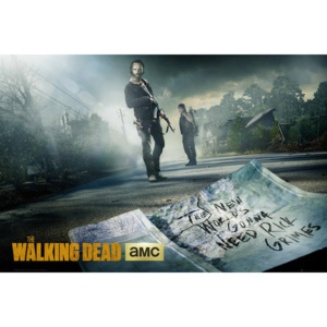 Plakát, Obraz - The Walking Dead - Rick And Daryl Road, (91,5 x 61 cm)