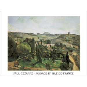 Obraz, Reprodukce - Krajina Ile De France, Paul Cézanne, (80 x 60 cm)