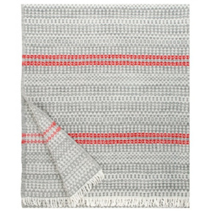 Vlněná deka Aino 170x130cm (šedo-červená) Lapuan Kankurit 102803