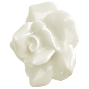 Keramická úchytka Růže bílá 5 cm