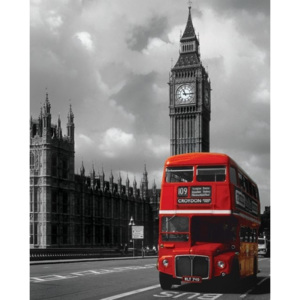 Plakát, Obraz - Londýn - red bus, (40 x 50 cm)