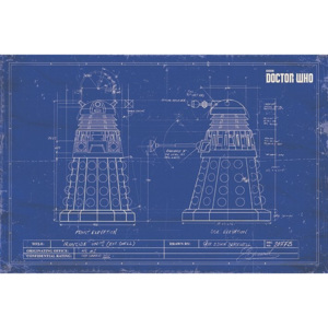 Plakát, Obraz - Doctor Who - Dalek Blueprint, (91,5 x 61 cm)