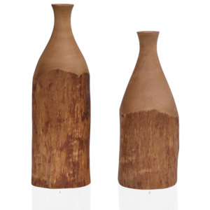 Dřevěná váza z mangové kůry 2 velikosti - Andrea House Rozměry: 10 x 30,4 cm