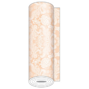 Papírový běhoun na stůl Lace Embossed Apricot