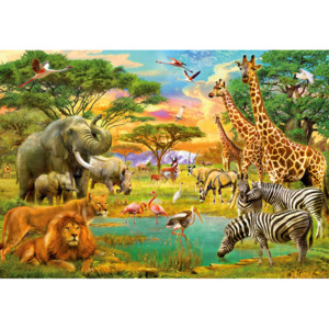 Fototapeta Africká zvířata, (366 x 254 cm)