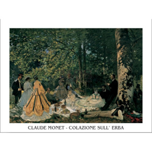 Obraz, Reprodukce - Oběd v trávě, Claude Monet, (80 x 60 cm)