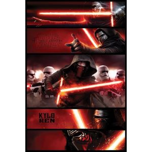 Plakát, Obraz - Star Wars VII: Síla se probouzí - Kylo Ren Panels, (61 x 91,5 cm)