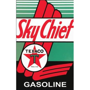 Plechová cedule Texaco - Sky Chief, (31,5 x 40 cm)