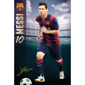 Plakát, Obraz - FC Barcelona - Messi 14/15, (61 x 91,5 cm)