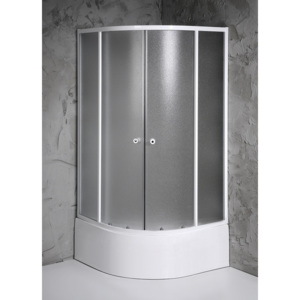 AQUALINE - AMICHETTA čtvrtkruhová sprchová zástěna 900x900 mm, nízká, matné sklo (E93)