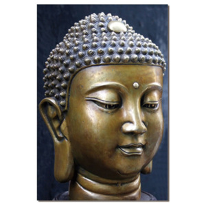 Obraz na zeď - Buddha – obličej, (120 x 80 cm)
