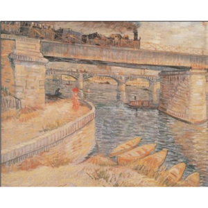 Obraz, Reprodukce - Most přes Seinu v Asnieres, 1887, Vincent van Gogh, (120 x 90 cm)