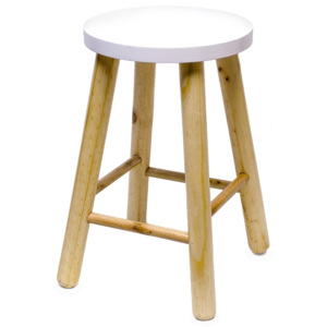 Dřevěná stolička bílá 47 cm