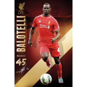 Plakát, Obraz - Liverpool FC - Balotelli 14/15, (61 x 91,5 cm)
