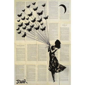 Plakát, Obraz - Loui Jover - Butterflying, (61 x 91,5 cm)