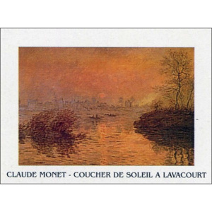 Obraz, Reprodukce - Západ slunce nad Seinou v Lavacourt, Claude Monet, (30 x 24 cm)