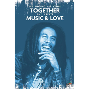 Plakát, Obraz - Bob Marley - Music and Love, (61 x 91,5 cm)