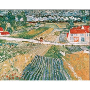 Obraz, Reprodukce - Krajina v Auvers po dešti, 1890 (část), Vincent van Gogh, (50 x 40 cm)