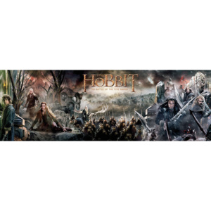 Plakát, Obraz - Hobit 3: Bitva pěti armád - Collage, (158 x 53 cm)