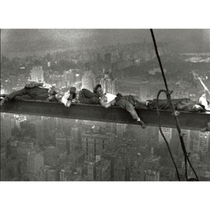 Obraz, Reprodukce - New York - Radio city workers - muži na traverze, ALAN SCHEIN PHOTOGRAPHY, (120 x 90 cm)