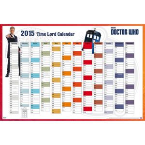 Plakát, Obraz - Doctor Who - 2015 Time Lord Calender, (91,5 x 61 cm)